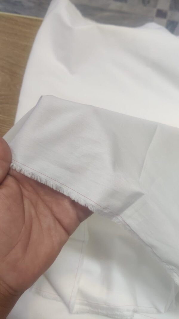 2 piece off white  unstitched fabric gents cotton - Image 5