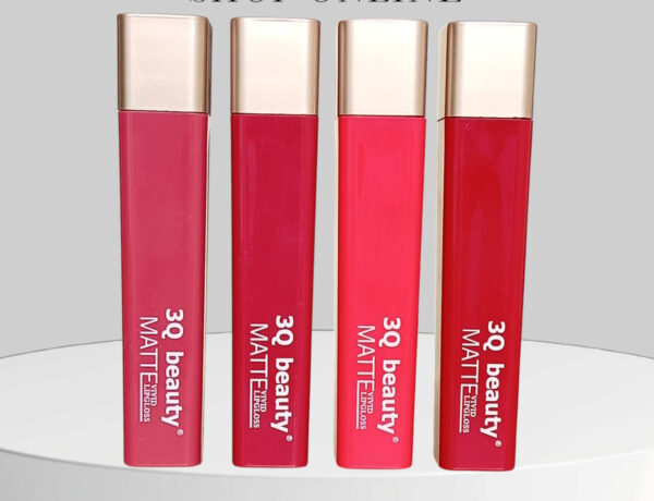 pack of 4  3q beauty matte vived lipgloss (waterproof)