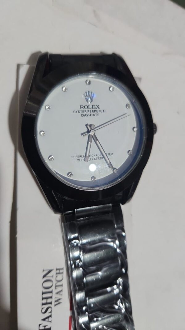 black chain rolex watch for men  wrist watch  (without box ) - Image 2