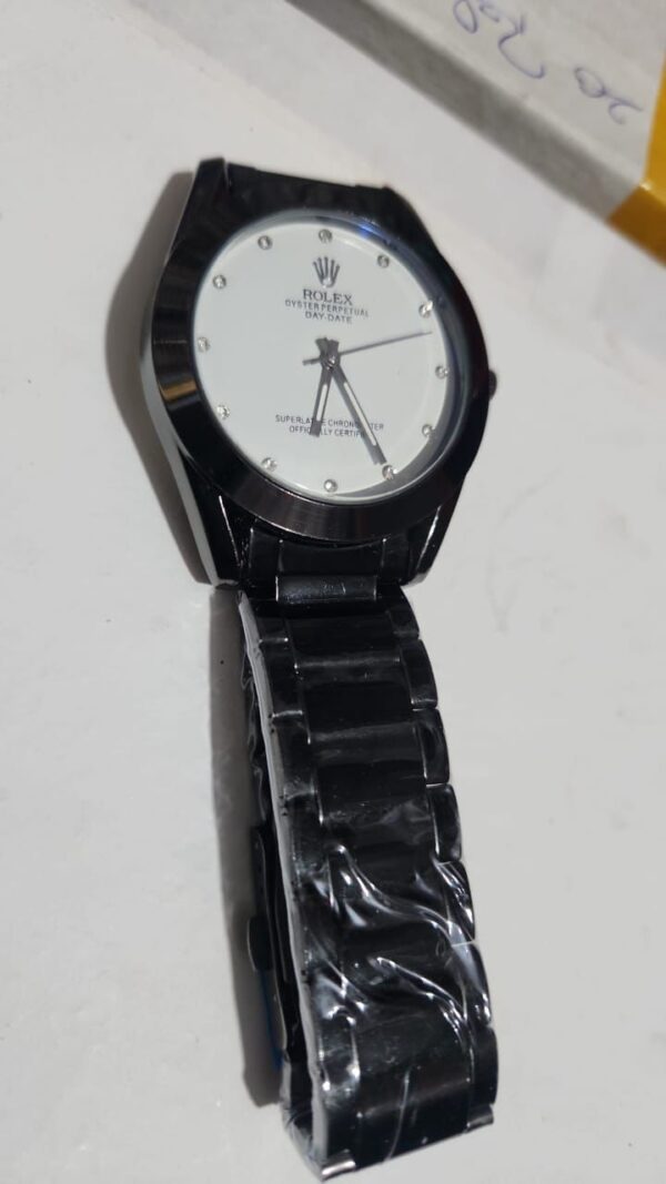 black chain rolex watch for men  wrist watch  (without box ) - Image 3