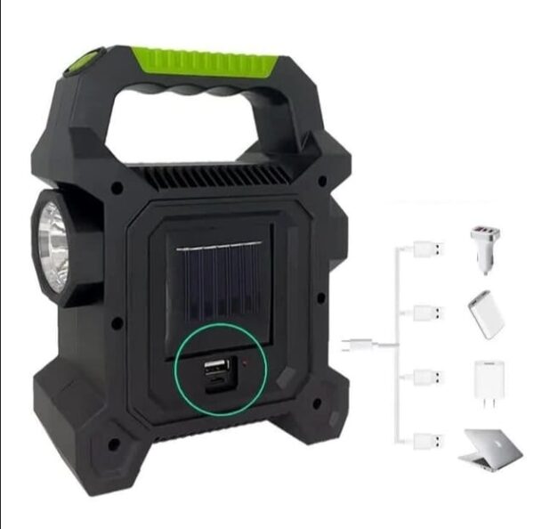 multifunctional solar portable emergency lamp jy-258a | led torch light powerbank for outdoor camping - Image 3