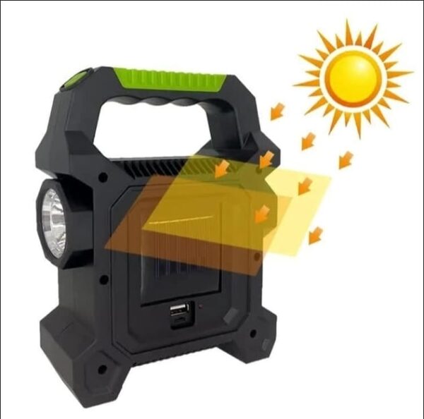 multifunctional solar portable emergency lamp jy-258a | led torch light powerbank for outdoor camping - Image 6