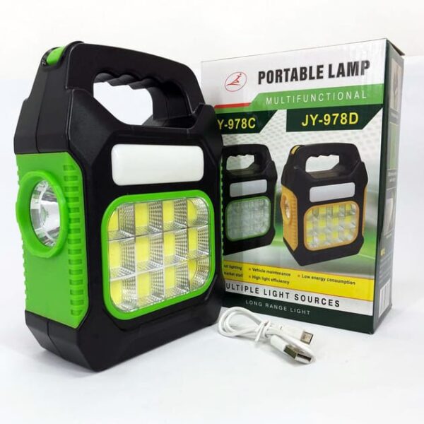 solar camping lantern with power bank function, jy-978d / portable rechargeable lantern (random color)
