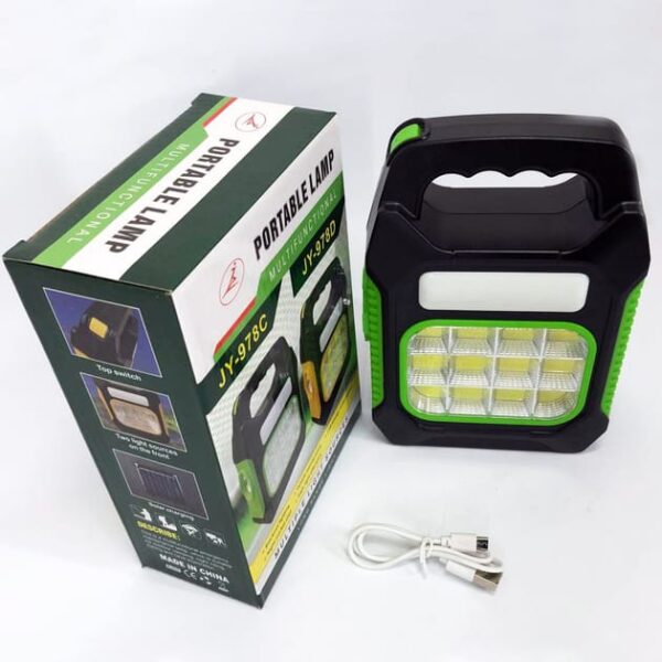 solar camping lantern with power bank function, jy-978d / portable rechargeable lantern (random color) - Image 3