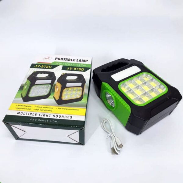 solar camping lantern with power bank function, jy-978d / portable rechargeable lantern (random color) - Image 4