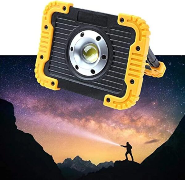 portable cob led floodlight usb charging rechargeable spot work outdoor camping lamp - Image 3