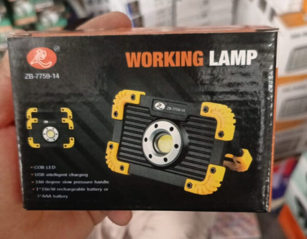 portable cob led floodlight usb charging rechargeable spot work outdoor camping lamp - Image 2