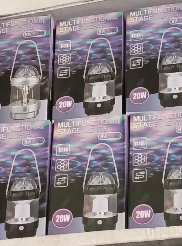 rechargeable 2-in-1 outdoor camping lamp & disco/fancy light stage light with usb cable (random color) - Image 20