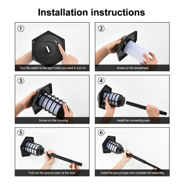 2 in 1 solar flame lamp | outdoor led waterproof decoration garden lawn light - Image 11