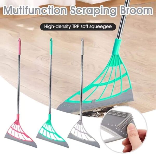 magic broom window washing wiper silicone broom floor cleaning  (random color ) - Image 3