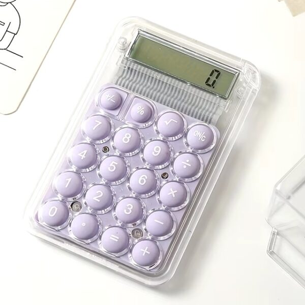 student calculator lcd display large screen siicone buttons 8-digit handheld study electronic calculator school supplies(random color) - Image 7