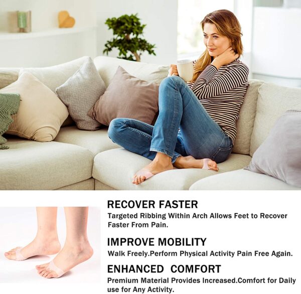 silicone gel half toe heel sleeve | forefoot insole shoes pain relief pads for men and women - Image 4