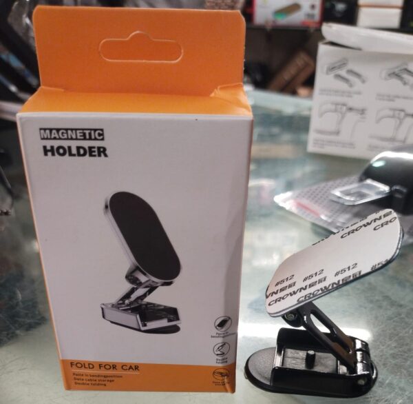 folding car mobile phone bracket base strong magnetic suction 360 degree rotating adjustable height air outlet navigation holder - Image 3