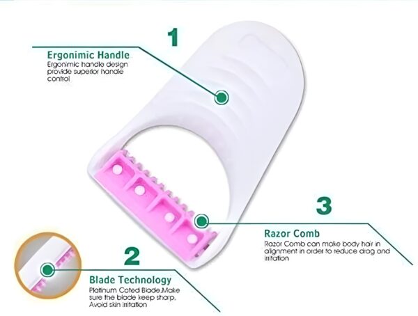 pack of 6 / 12 - safety hair shaving razors designed for girls & women - Image 6