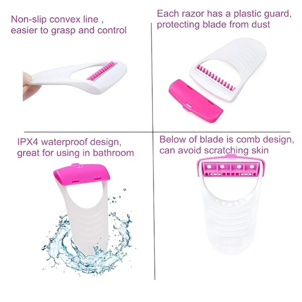 pack of 6 / 12 - safety hair shaving razors designed for girls & women - Image 8