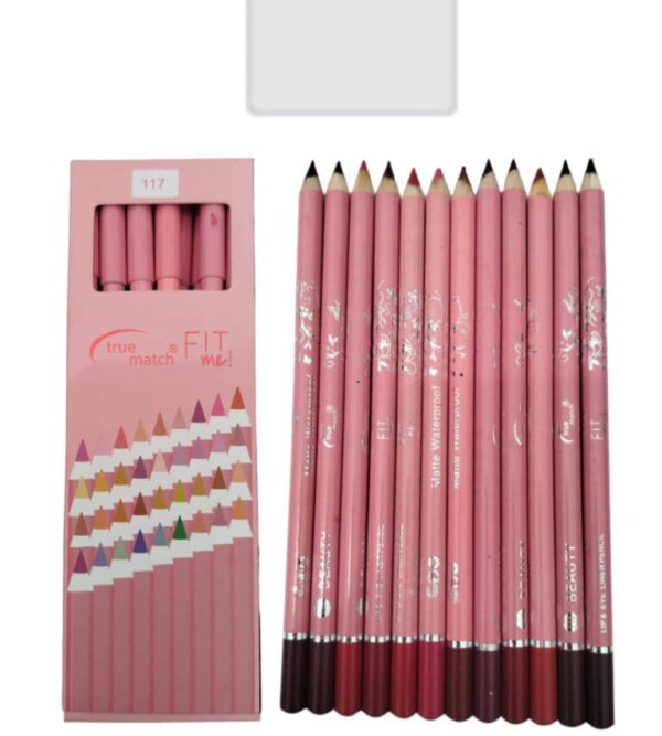 12 pc true match me matte waterproof lip pencil set |true match me matte lip liner set