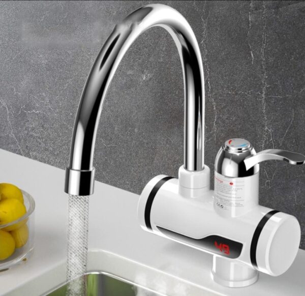 electric water heating faucet tap for kitchens and bathrooms digital temp° display | hot water(without shower )