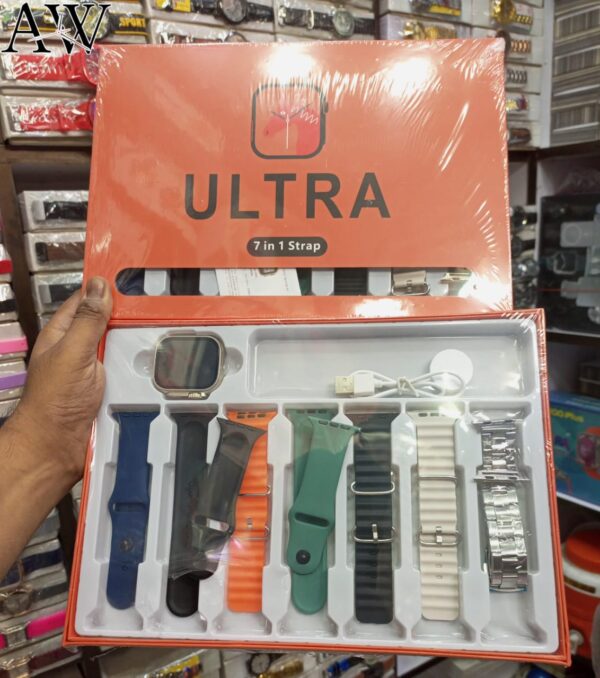 laxasfit 7 in 1 ultra latest model smart watch(random color) - Image 3
