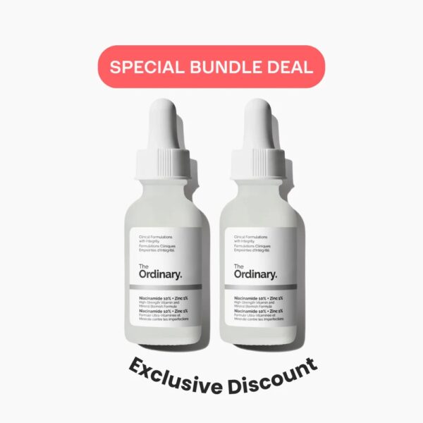 (pack of 2 ) the ordinary niacinamide 10% + zinc 1 % (30ml ) - with barcode & batch code
