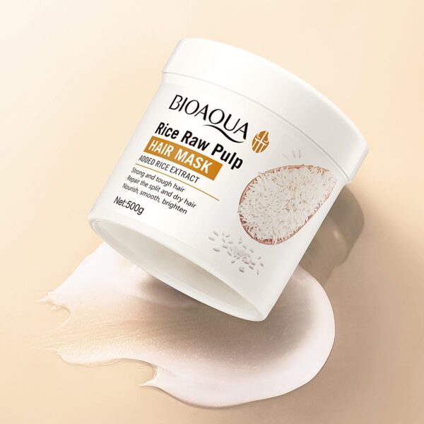 bioaqua rice raw pulp hair mask 500g - Image 2