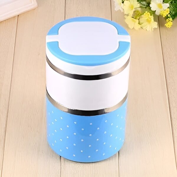 lunch box 2 layer   for kids and adults (random color) - Image 3