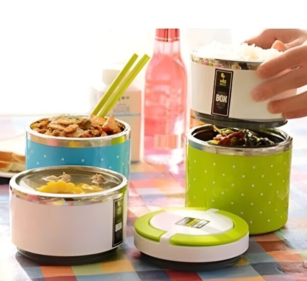 lunch box 2 layer   for kids and adults (random color)