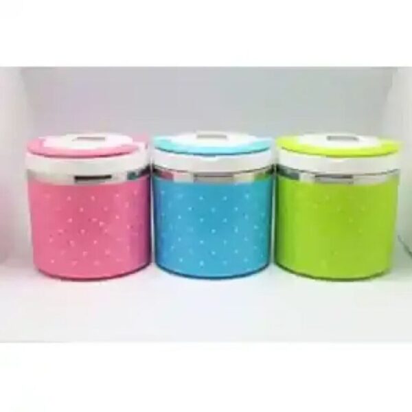stainless steel single layered lunch box  for kids and adults (random color) - Image 4