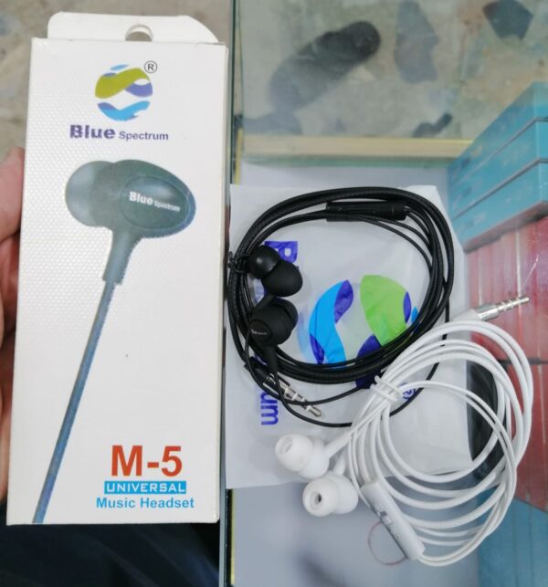 blue spectrum m5 wired handsfree (random color) - Image 2