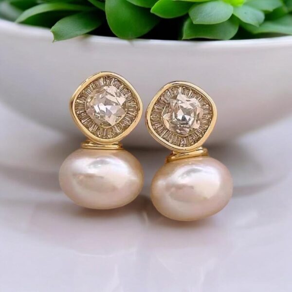 elegant pearl stud earrings | classic high-quality pearl tops for women | perfect for casual and formal wear