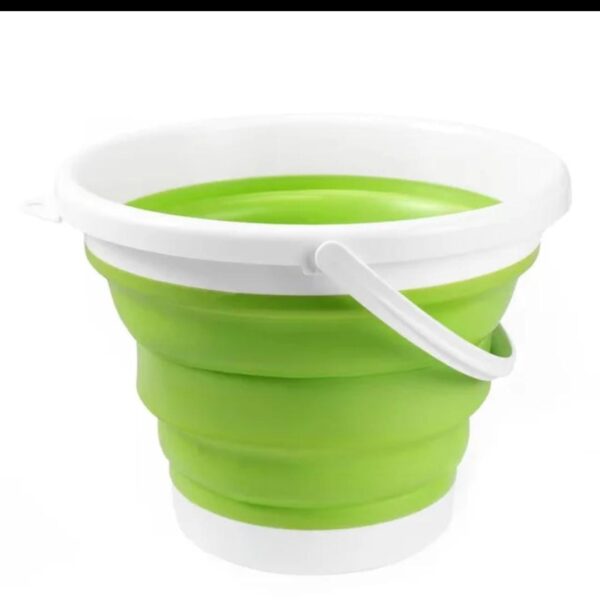 silicon folding bucket foldable bucket with handle 5 litre random color - Image 4