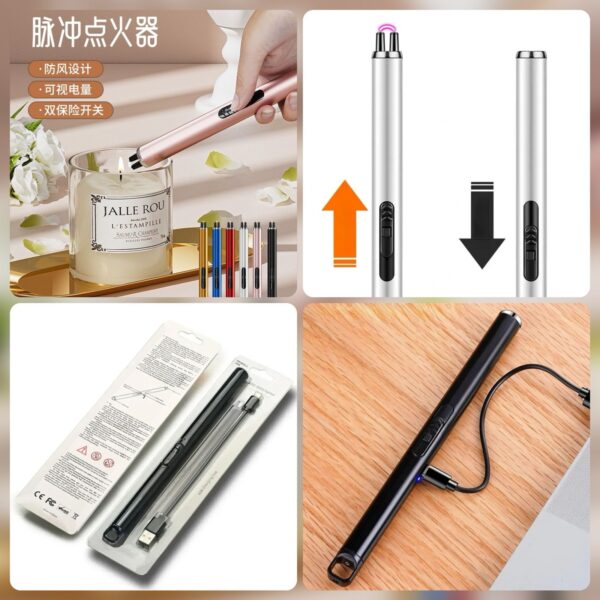 push up arc usb rechargeable lighter  (random color)