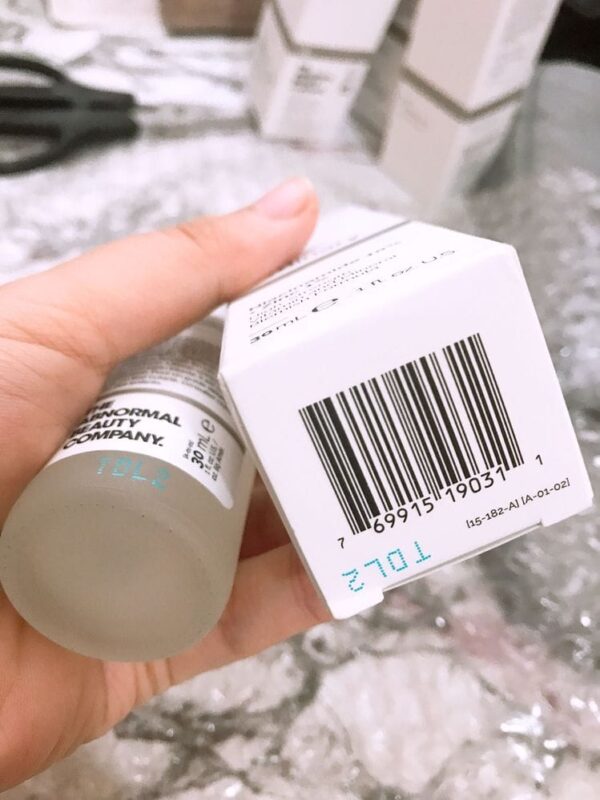 the ordinary serum niacinamide 10% + zinc 1% with batch code - Image 2