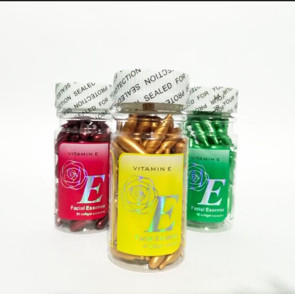 90 pcs  essence of facial skincare: vitamin e capsules –  for nourished skin (random color )