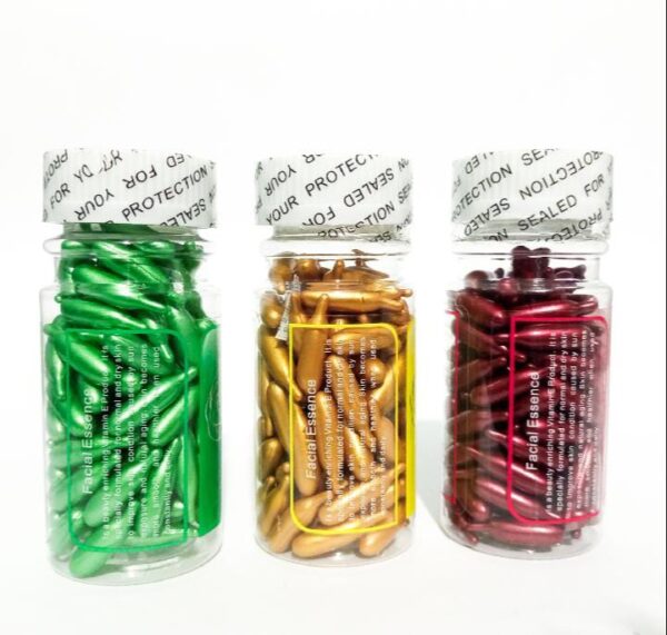 90 pcs  essence of facial skincare: vitamin e capsules –  for nourished skin (random color ) - Image 2