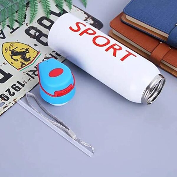 500ml portable sports water bottles thermos with straw (random color) - Image 6