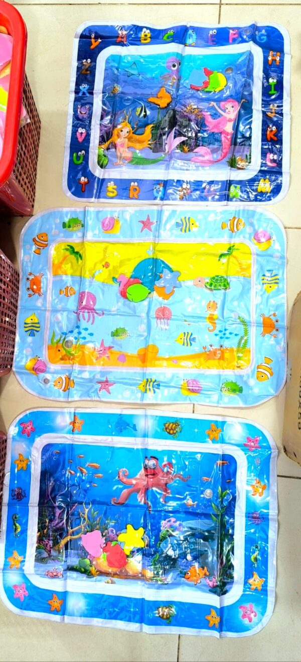 sale inflatable leakproof water mat for kids /  inflatable tummy time mat -  (random color) - Image 3