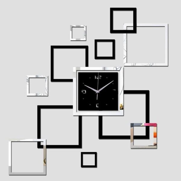 3d acrylic dm01 clock / mirror effect ring wall clock modern design