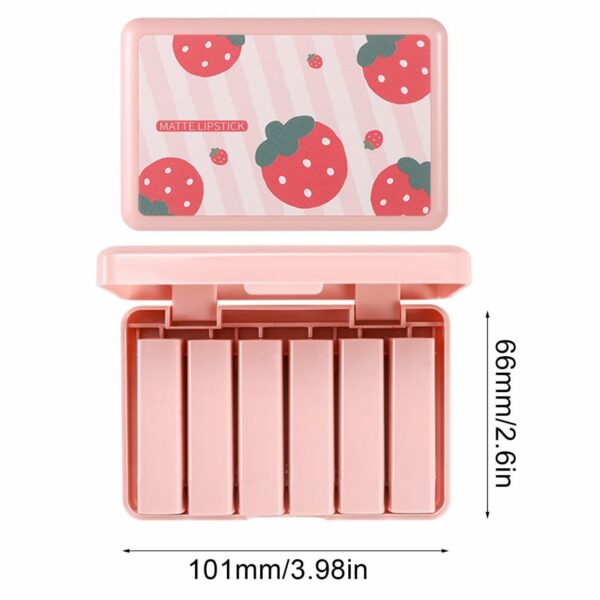 6 pcs dragon ranee matte lipstick set, pack of 6 - Image 7