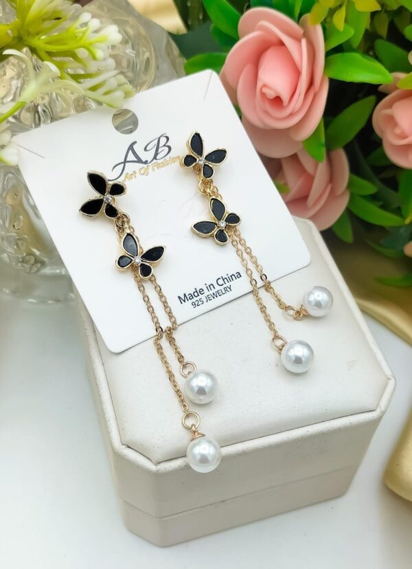 unique design elegant delicate pearl butterfly tassel earrings women jewelry wedding party fine gifts - Image 2