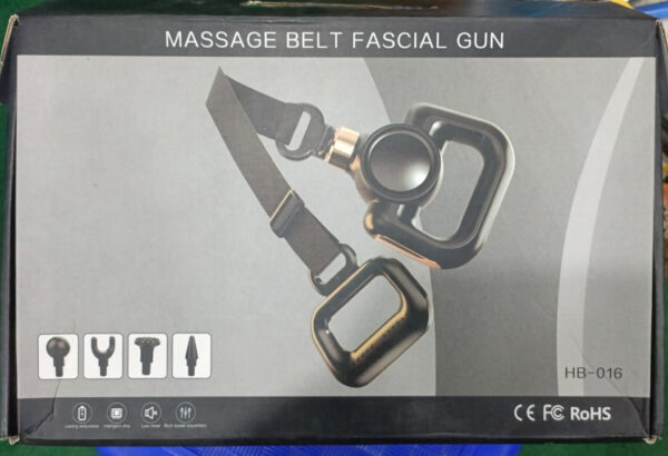 rechargeable massager facial with belt model hb-016  04 massage head attachement for muscle pain relief (random color) - Image 2