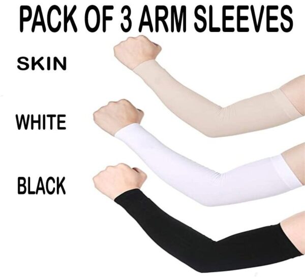 pack of 3 arm sleeve from the sun, long-sleeved gloves for all outdoor sports, for uv protection for cycling, outdoor sports, golf,