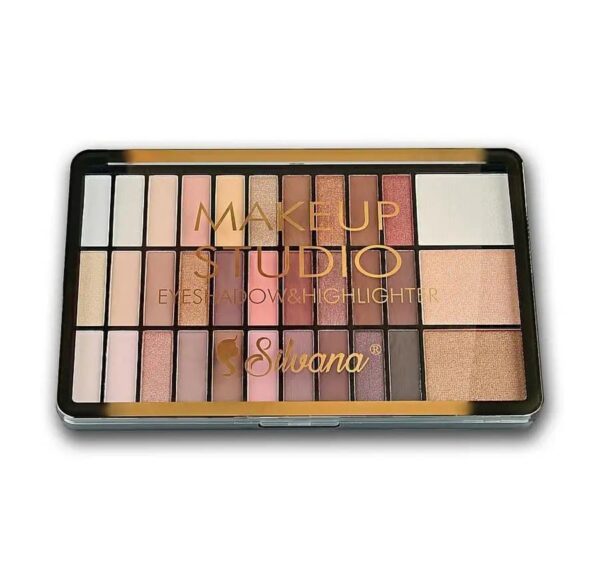 silvana make up studio eyeshadow & highlighter palette( 33 colors) - Image 6