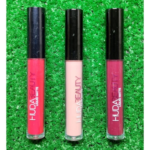 huda beauty liquid matte lipgloss for girls (random color) - Image 4