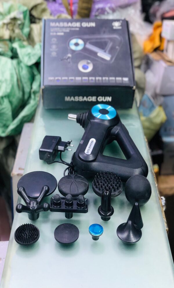 handheld massage gun deep tissue muscle massager with 12 massage heads - Image 3
