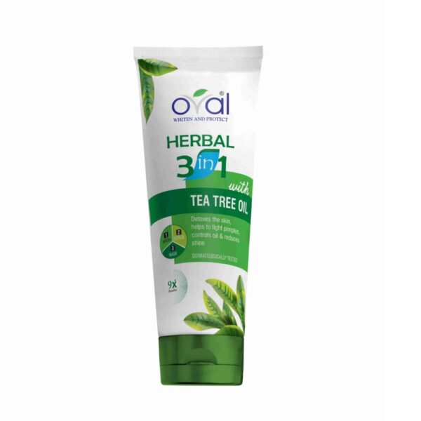 oval 3 in 1 tea tree herbal tube  ( 150 ml) - Image 2