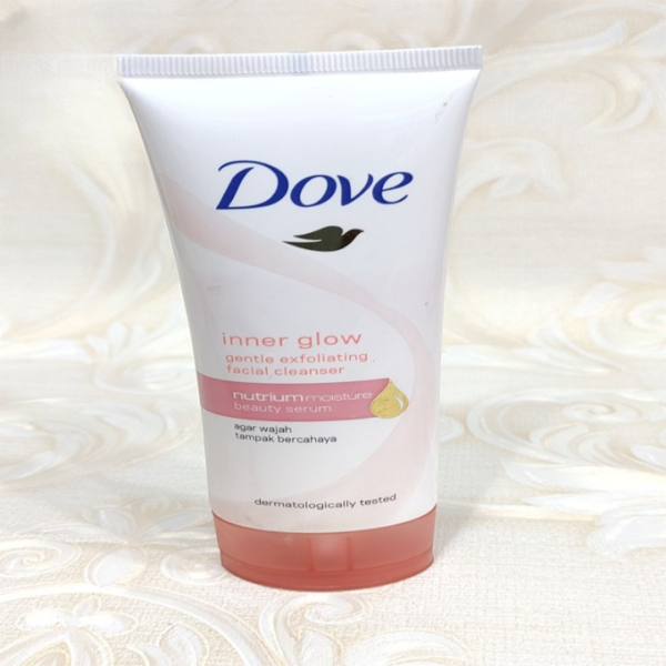 dove inner glow face wash gentle exfoliating facial cleanser beauty serum  (100g)