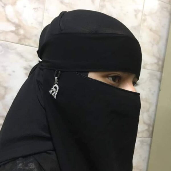 chiffon saudi locket niqab  a1 quality  (black)(random locket ) - Image 9