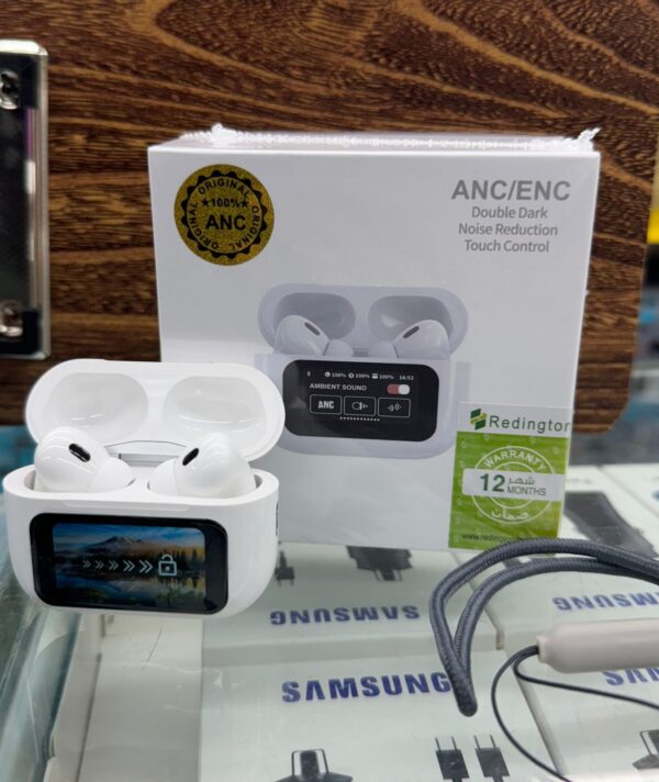 a9 pro earbuds anc/enc dauble dark tuch screen display noise reduction wireless earbuds for android and ios/airpods