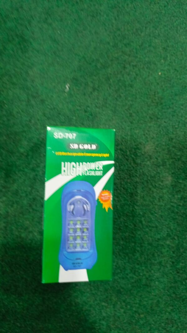 sd 707 flashlight rechargeable emergency light (random color) - Image 4