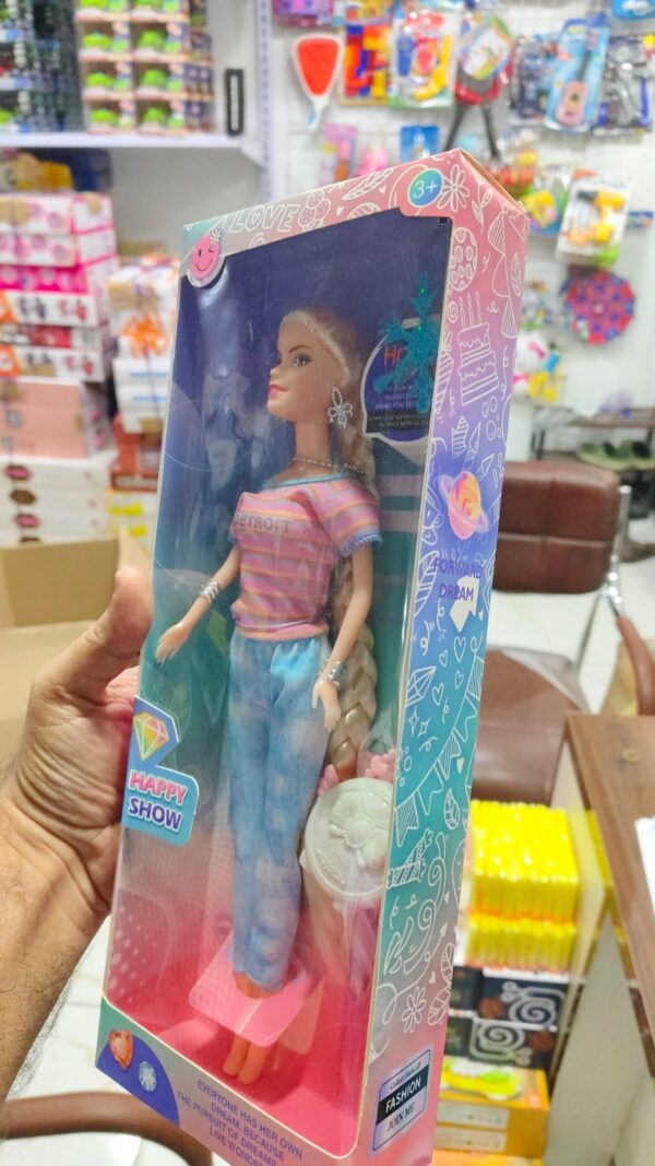 beautiful flexible doll long hair doll with fordable hands and legs fashion doll for kids (random design ) - Image 3